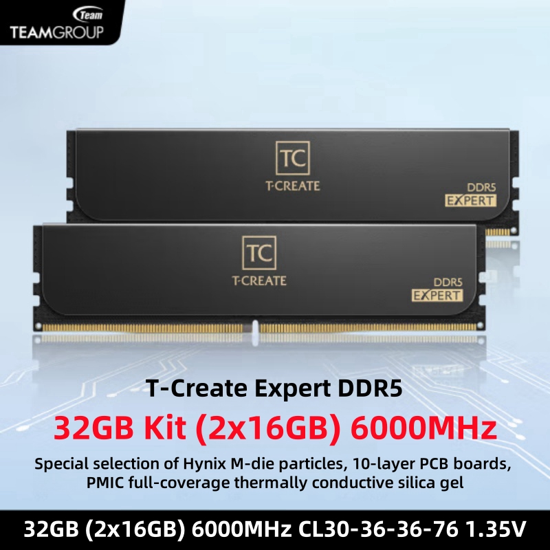 Ddr5 6000Mhz - وحدة ذاكرة سطح المكتب TEAMGROUP T-Create