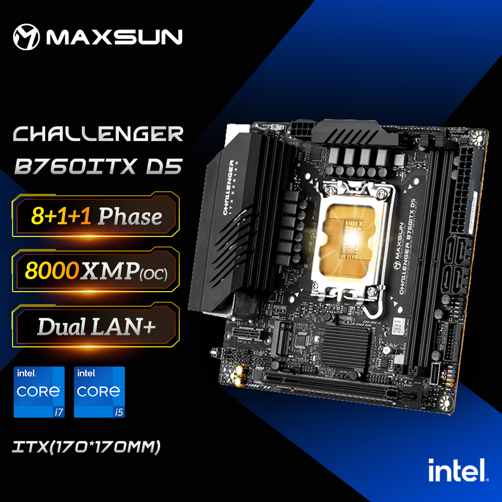 اللوحة الأم للعبة MAXSUN B760I - مراجعة Ddr5 64Gb وسعره
