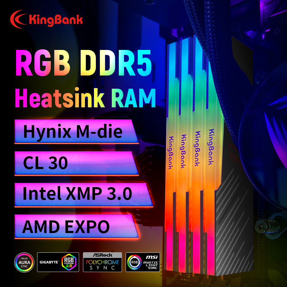 ذاكرة كينج بانك KRRB DDR5 RGB  - مراجعة Ddr5 16Gb 6000Mhz وسعره