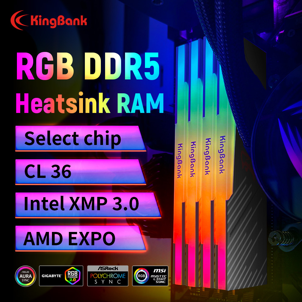 ذاكرة كمبيوتر مكتبي KingBank K - مراجعة Ddr5 16Gb 6000Mhz وسعره
